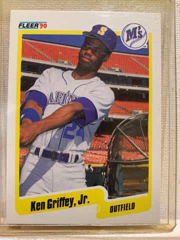 1990-91 FLEER BASEBALL #513 - KEN GRIFFEY JR CARD RAW