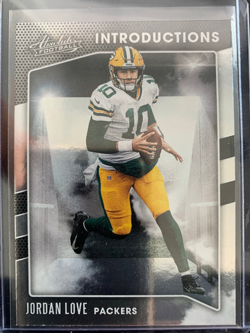 2020 PANINI ABSOLUTE FOOTBALL #I-JL GREEN BAY PACKERS - JORDAN LOVE ABSOLUTE INTRODUCTIONS ROOKIE CARD