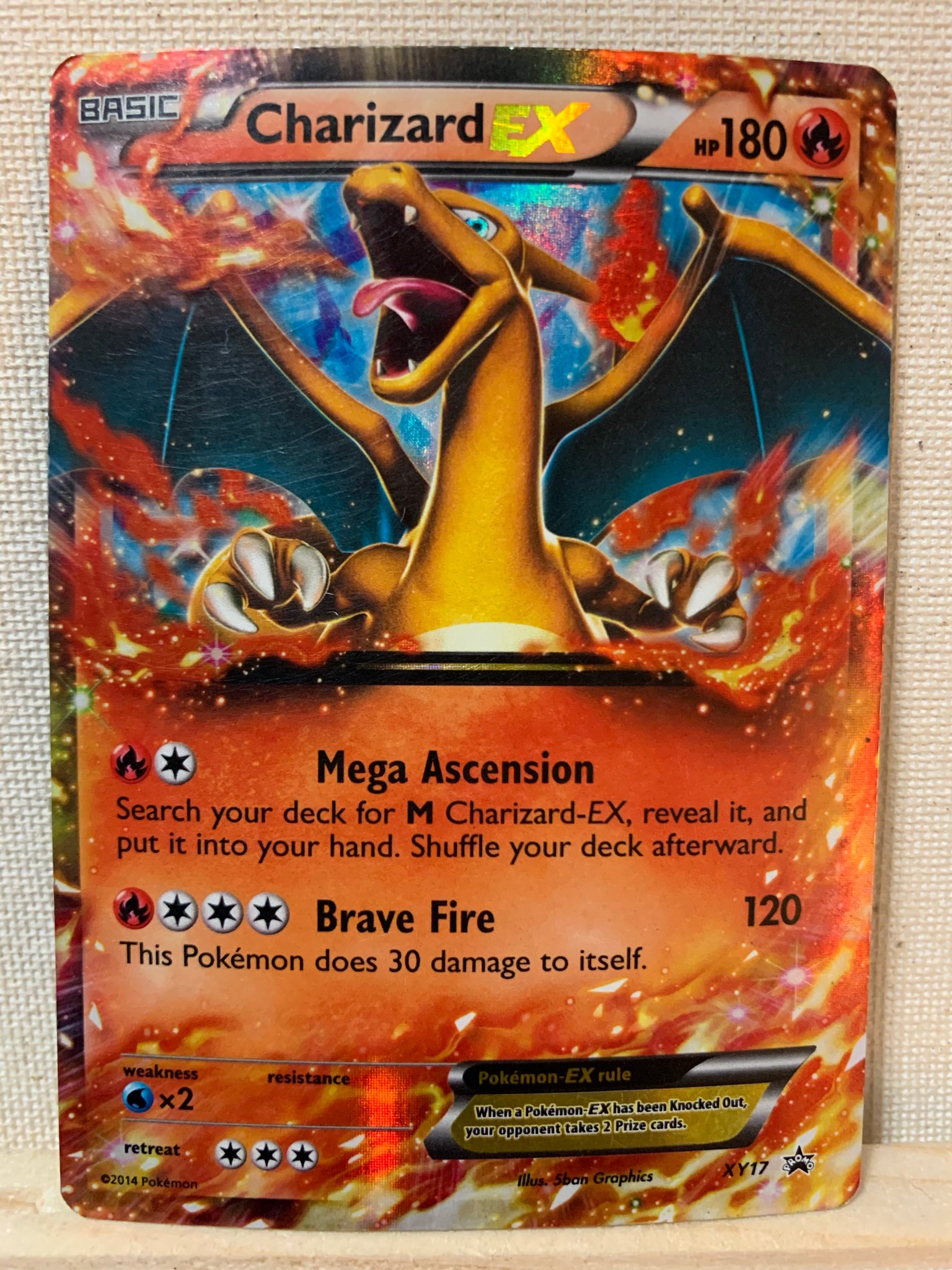 POKEMON CHARIZARD EX ULTRA RARE BLACK STAR HOLO FOIL CARD XY17