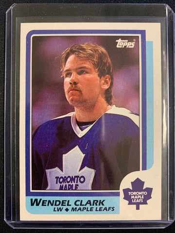 1986-87 TOPPS HOCKEY #149 TORONTO MAPLE LEAFS - WENDEL CLARK ROOKIE CARD