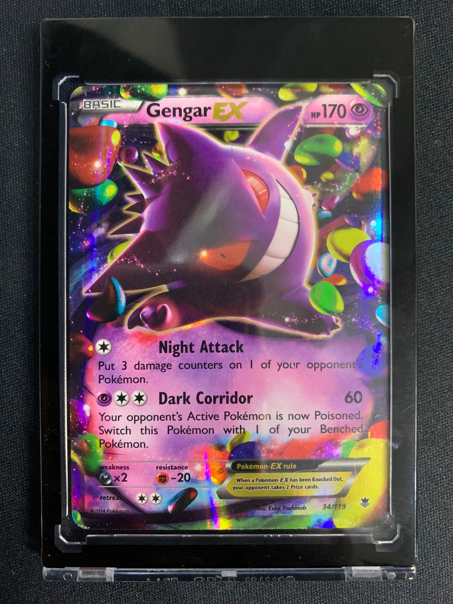 2014 POKEMON XY PHANTOM FORCES - GENGAR EX ULTRA RARE #34/119 - NM Mint Sports Cards & Collectibles 2014 POKEMON XY PHANTOM FORCES - GENGAR EX ULTRA RARE #34/119 - NM Mint Sports Cards & Collectibles