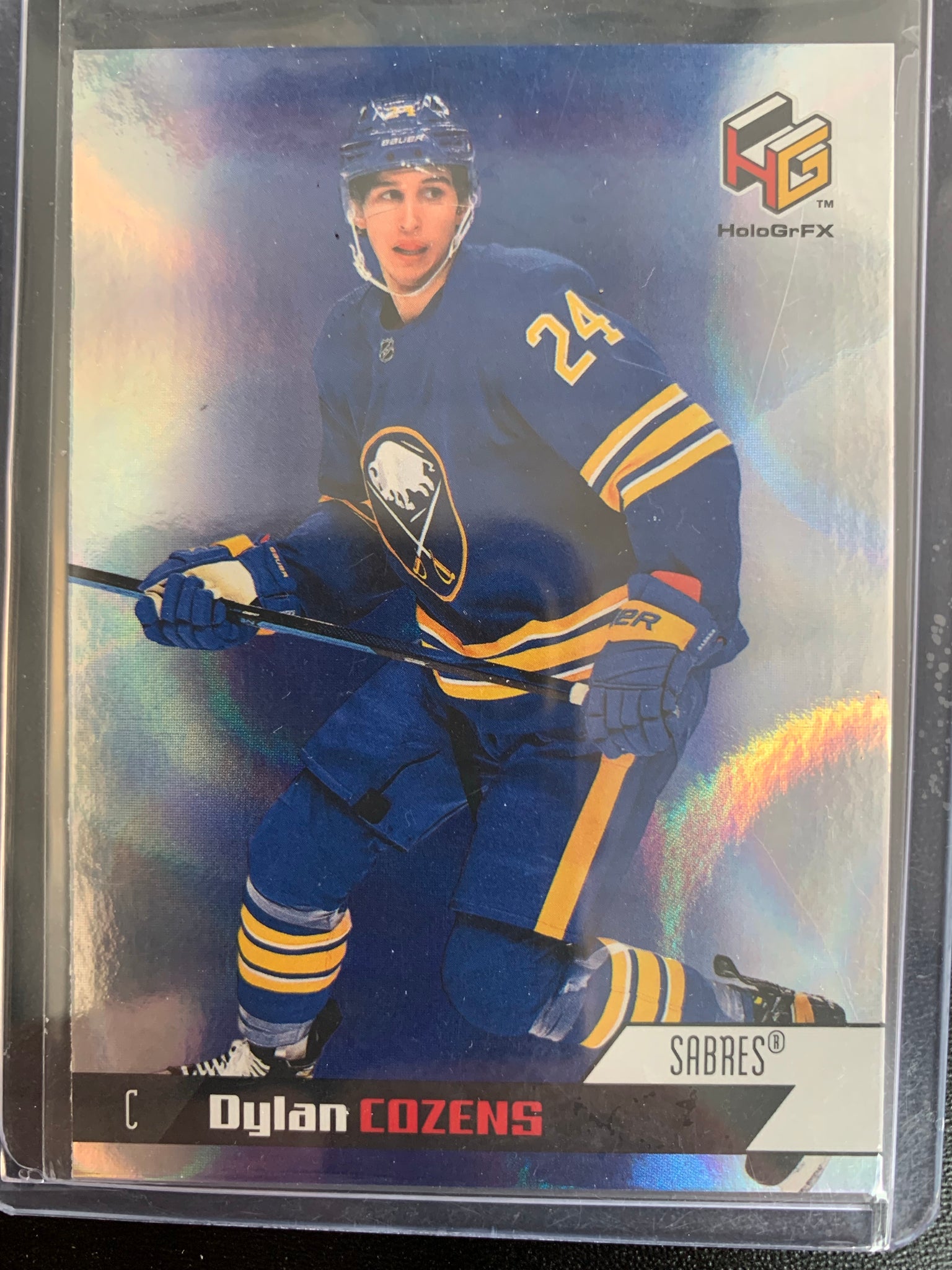 2020-21 UPPER DECK EXTENDED HOCKEY #HG-2 BUFFALO SABRES - DYLAN COZENS HOLOGR-FX ROOKIE CARD