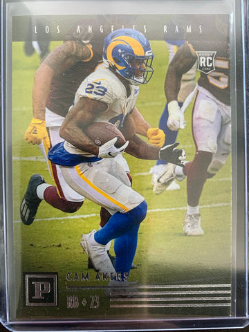 2020 PANINI CHRONICLES PANINI FOOTBALL #PA-32 LOS ANGELES RAMS - CAM AKERS ROOKIE CARD