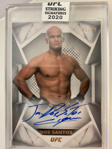 2020 TOPPS UFC STRIKING SIGNATURES # STS-JDS - JUNIOR DOS SANTOS AUTO NUMBERED 65/74