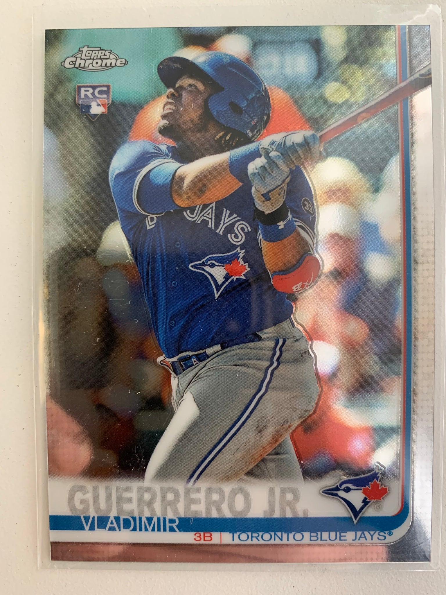 2019 TOPPS CHROME BASEBALL #201 TORONTO BLUE JAYS - VLADIMIR GUERRERO ROOKIE CARD