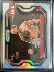 2021 PANINI PRIZM UFC # 134 - BRENDAN ALLEN SILVER PARALLEL PRIZM ROOKIE CARD