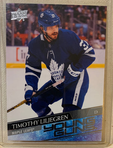 2020-21 UPPER DECK HOCKEY #248 TORONTO MAPLE LEAFS - TIMOTHY LILJEGREN YOUNG GUNS ROOKIE CARD RAW