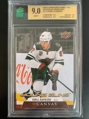 2020-21 UPPER DECK HOCKEY #C225 MINNESOTA WILD - KIRILL KAPRIZOV YOUNG GUNS CANVAS ROOKIE GRADED MNT 9.0 MINT