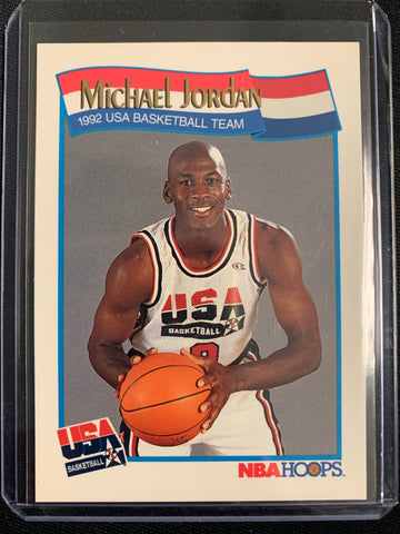 1991 NBA HOOPS BASKETBALL #579 CHICAGO BULLS - MICHAEL JORDAN USA BASKETBALL - MINT