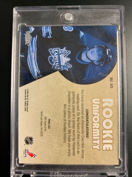2005-06 FLEER ULTRA HOCKEY #RU-AO WASHINGTON CAPITALS - ALEX OVECHKIN ROOKIE UNIFORMITY ROOKIE PATCH