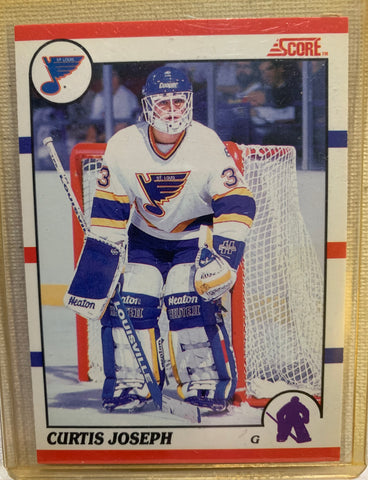 1990-91 SCORE CANADIAN HOCKEY #151 ST.LOUIS BLUES - CURTIS JOSEPH ROOKIE CARD RAW