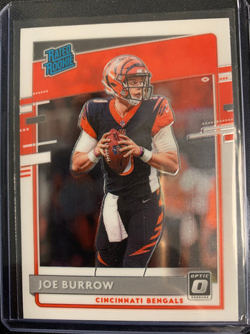 2020 PANINI DONRUSS OPTIC FOOTBALL #151 CINCINNATI BENGALS - JOE BURROW OPTIC BASE RATED ROOKIE CARD