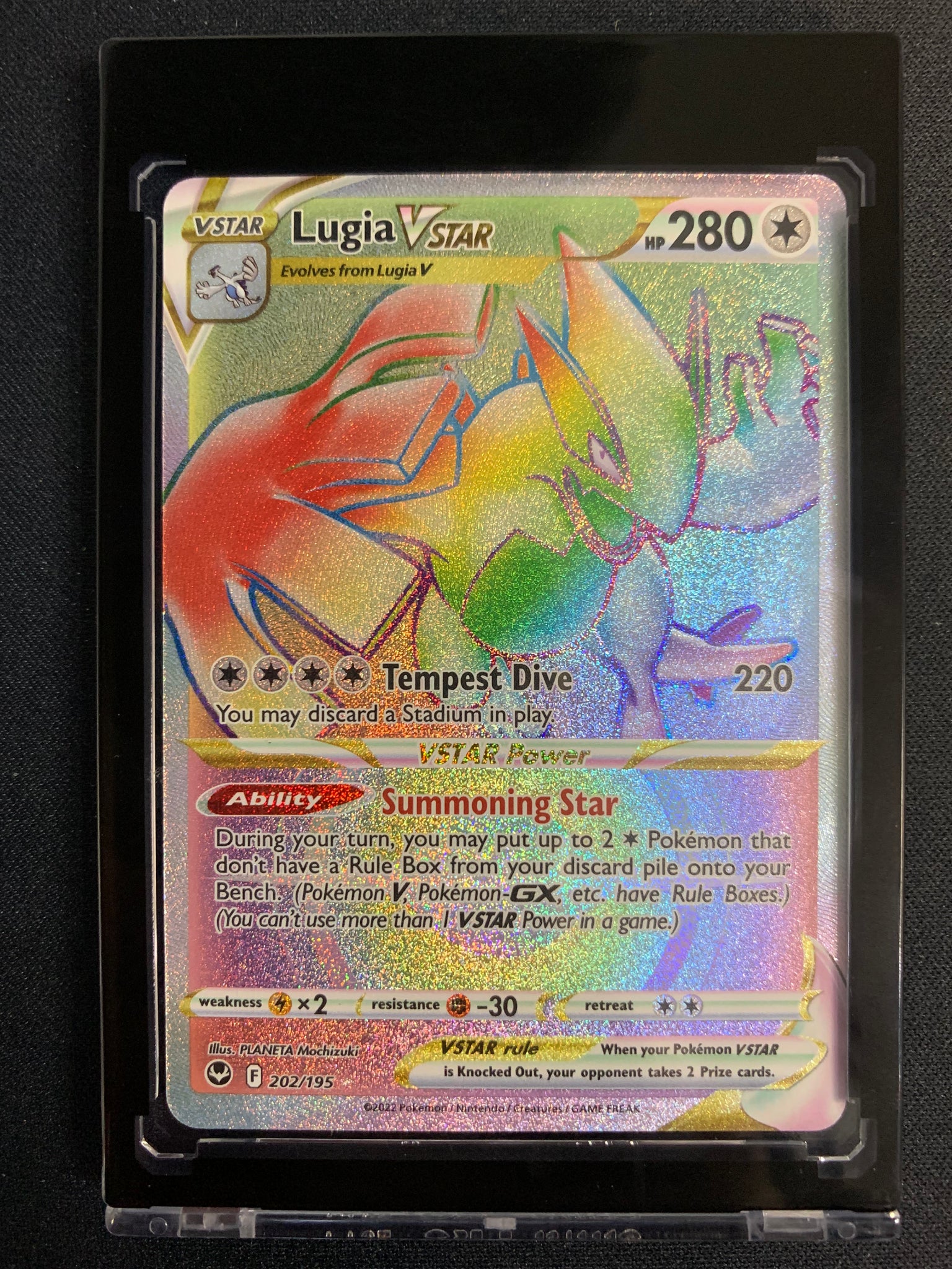 POKEMON SW&SH SILVER TEMPEST LUGIA VSTAR RAINBOW RARE 202/195 - PACK F Mint Sports Cards & Collectibles POKEMON SW&SH SILVER TEMPEST LUGIA VSTAR RAINBOW RARE 202/195 - PACK F Mint Sports Cards & Collectibles