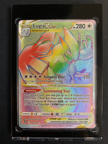 POKEMON SW&SH SILVER TEMPEST LUGIA VSTAR RAINBOW RARE 202/195 - PACK FRESH!