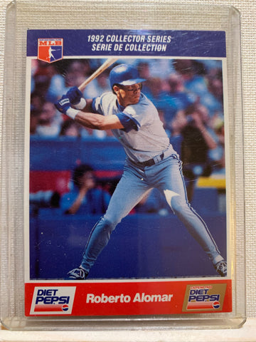1992-93 BASEBALL #15 OF 30 - ROBERTO ALOMAR 1992 DIET PEPSI COLLECTOR SERIES CARD RAW