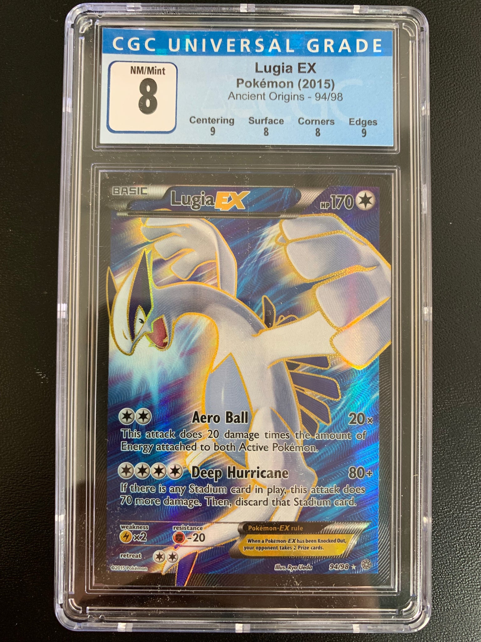 POKEMON ANCIENT ORIGINS (2015) - LUGIA EX GRADED CGC 8 NM/MINT