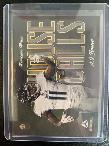 2021 PANINI LUMINANCE FOOTBALL #HC-3 TENNESSE TITANS - AJ BROWN HOUSE CALLS INSERT CARD