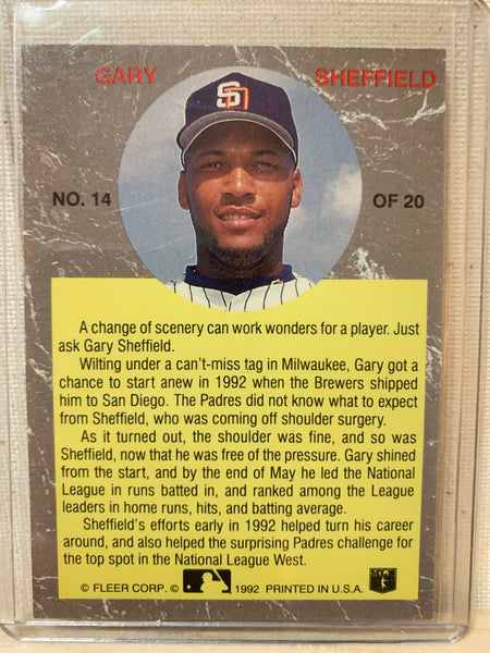 1992-93 FLEER ULTRA BASEBALL #14 OF 20 - GARY SHEFFIELD ALL-STAR CARD RAW