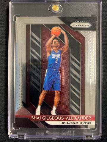 2018-19 PANINI PRIZM BASKETBALL #184 LOS ANGELES CLIPPERS - SHAI GILGEOUS-ALEXANDER PRIZM ROOKIE CARD