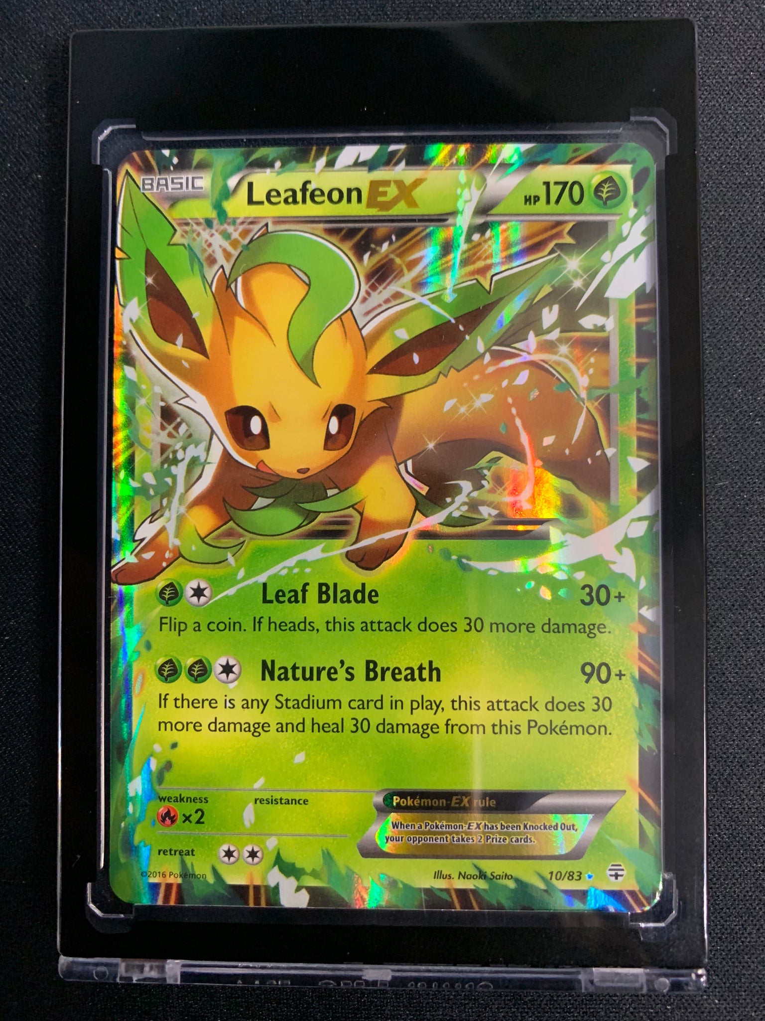 2016 POKEMON GENERATIONS - LEAFEON EX HALF ART RARE 10/83 - MINT Mint Sports Cards & Collectibles 2016 POKEMON GENERATIONS - LEAFEON EX HALF ART RARE 10/83 - MINT Mint Sports Cards & Collectibles