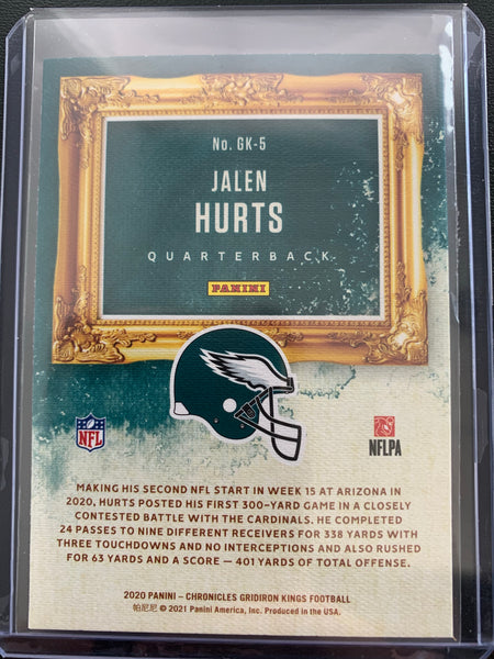 2020 PANINI CHRONICLES GRIDIRON KINGS FOOTBALL #GK-5 PHILADELPHIA EAGLES - JALEN HURTS ROOKIE CARD