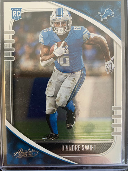 2020 PANINI ABSOLUTE FOOTBALL #124 DETROIT LIONS - D'ANDRE SWIFT ROOKIE CARD