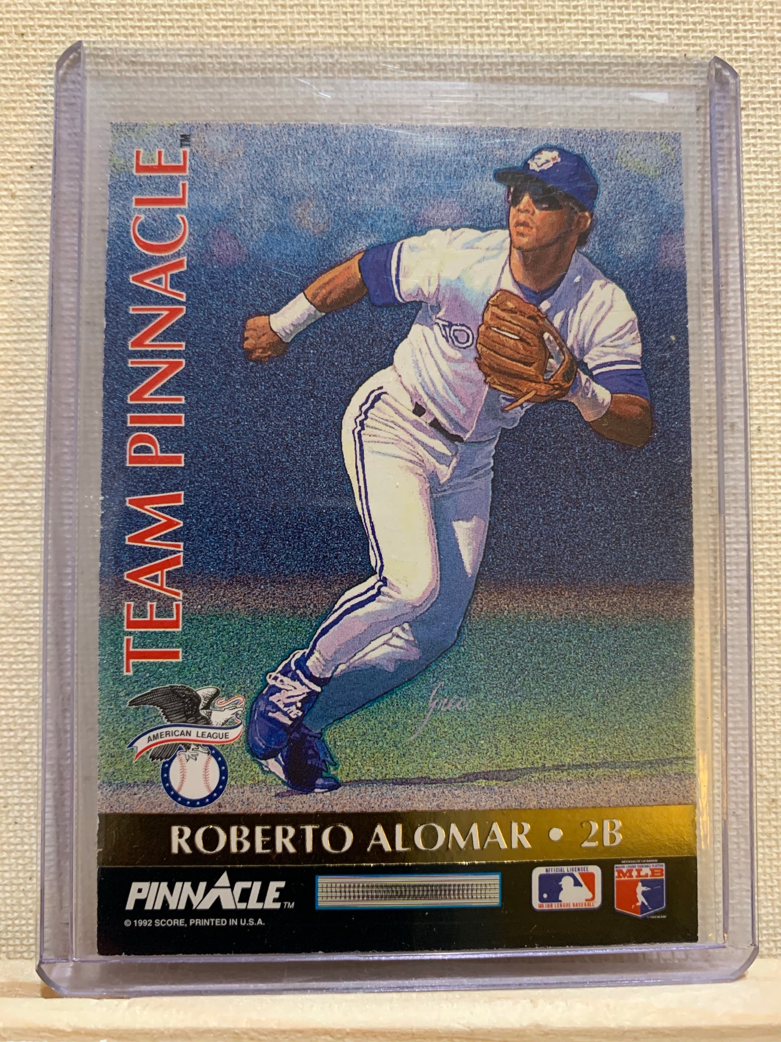 1992-93 SCORE PINNACLE BASEBALL #5 OF 12 - RYNE SANDBERG / ROBERTO ALOMAR TEAM PINNACLE CARD RAW