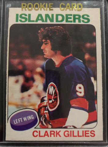 1975-76 O-PEE-CHEE HOCKEY #199 NEW YORK ISLANDERS - CLARK GILLIES ROOKIE CARD RAW