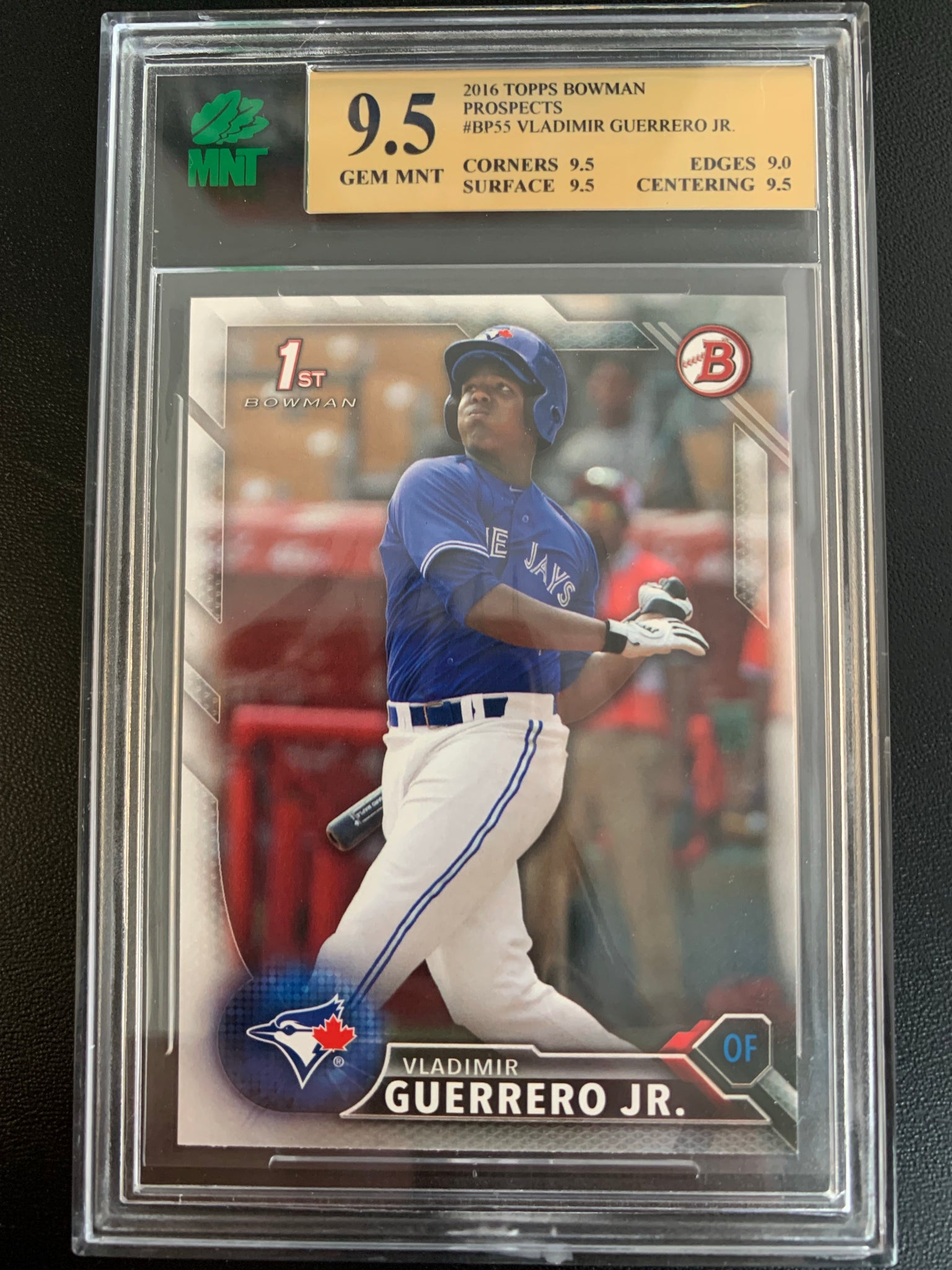 2016 BOWMAN BASEBALL #BP55 TORONTO BLUE JAYS - VLADIMIR GUERRERO BOWMAN 1ST ROOKIE CARD GRADED MNT 9.5 GEM MNT