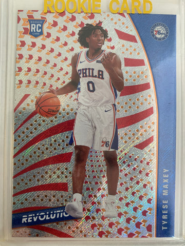 2020-2021 PANINI REVOLUTION NBA BASKETBALL #148 PHILADELPHIA 76'ERS - TYRESE MAXEY REVOLUTION ROOKIE CARD