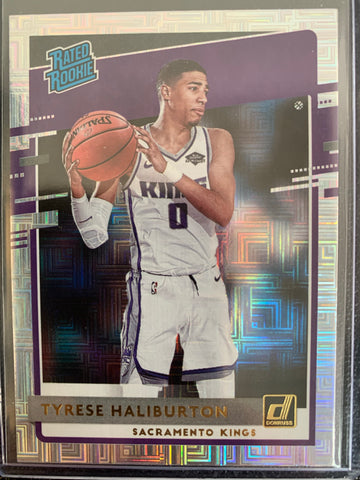 2020-2021 PANINI DONRUSS CHOICE NBA BASKETBALL #231 SACRAMENTO KINGS - TYRESE HALIBURTON CHOICE SILVER RATED ROOKIE CARD