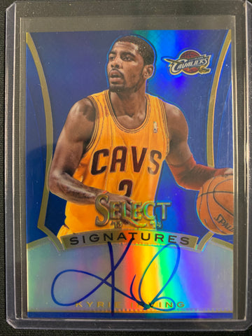 2013-14 PANINI SELECT BASKETBALL #28 CLEVELAND CAVALIERS - KYRIE IRVING SELECT SIGNATURES ON CARD AUTO NUMBERED 07/20