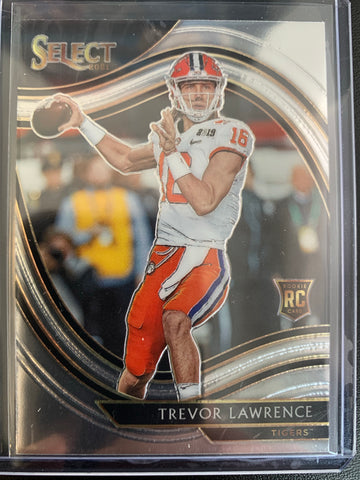 2021 PANINI CHRONICLES DRAFT PICKS FOOTBALL #258 JACKSONVILLE JAGUARS - TREVOR LAWRENCE SELECT ROOKIE CARD