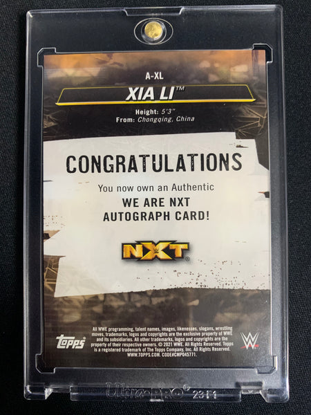 2021 TOPPS WWE NXT WRESTLING #A-XL - XIA LI AUTHENTIC ON CARD AUTOGRAPH NUMBERED 153/250