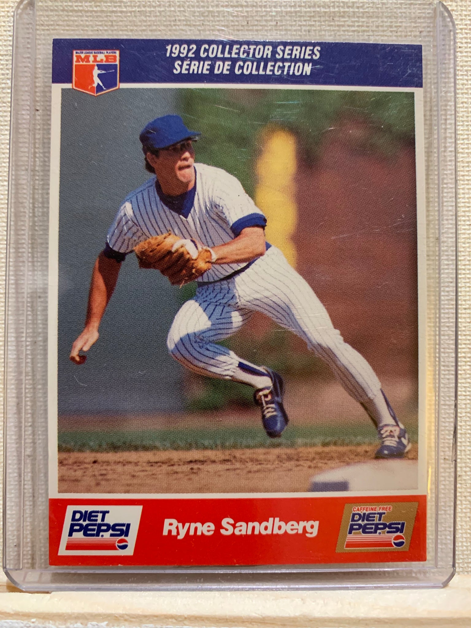 1992-93 BASEBALL #16 OF 30 - RYNE SANDBERG 1992 DIET PEPSI COLLECTOR SERIES CARD RAW