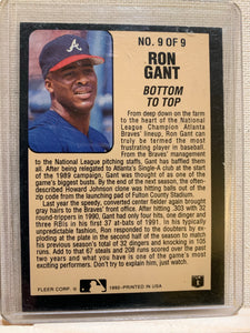 1992-93 FLEER BASEBALL #9 OF 9 - RON GANT FLEER THE LUMBER CO. CARD RAW