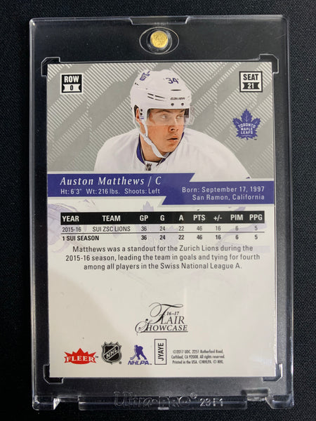 2016-17 UPPER DECK FLAIR SHOWCASE HOCKEY #21 TORONTO MAPLE LEAFS - AUSTON MATTHEWS SHOWCASE ROOKIE CARD