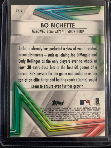 2021 TOPPS CHROME BASEBALL #FS-2 TORONTO BLUE JAYS - BO BICHETTE FUTURE STARS INSERT