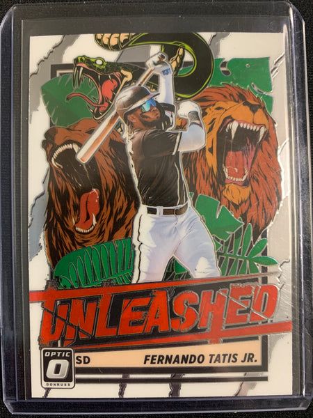 2021 PANINI DONRUSS OPTIC BASEBALL #UNL8 SAN DIEGO PADRES - FERNANDO TATIS JR UNLEASHED INSERT CARD