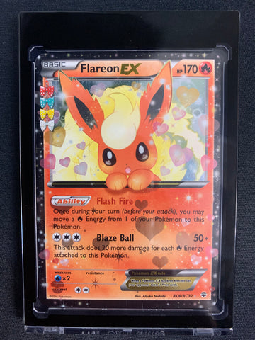 2016 POKEMON GENERATIONS - FLAREON EX HOLO ULTRA RARE RC6/RC32 - MINT