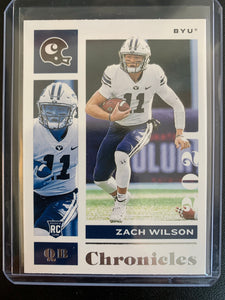 2021 PANINI CHRONICLES DRAFT PICKS FOOTBALL #4 NEW YORK JETS - ZACH WILSON CHRONICLES ROOKIE CARD