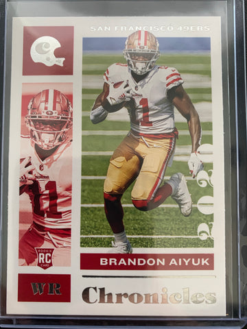 2020 PANINI CHRONICLES FOOTBALL #86 SAN FRANCISCO 49ERS - BRANDON AIYUK ROOKIE CARD