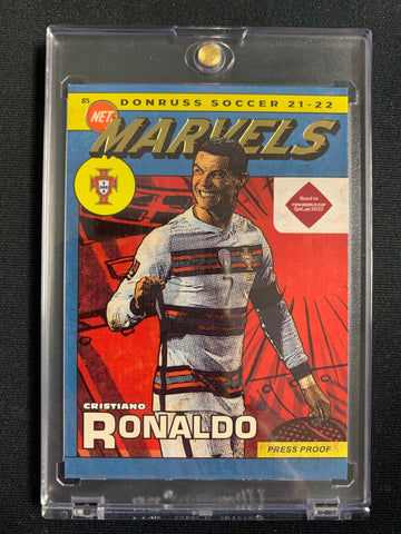 2021 PANINI DONRUSS ROAD TO QATAR SOCCER #7 CRISTIANO RONALDO MARVELS GOLD PRESS PROOF