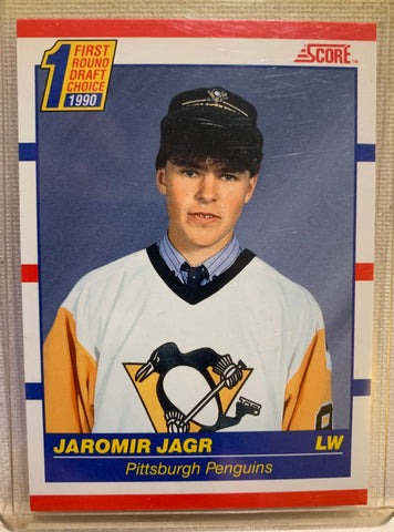 1990-91 SCORE CANADIAN HOCKEY #428 PITTSBURGH PENGUINS - JAROMIR JAGR ROOKIE CARD RAW