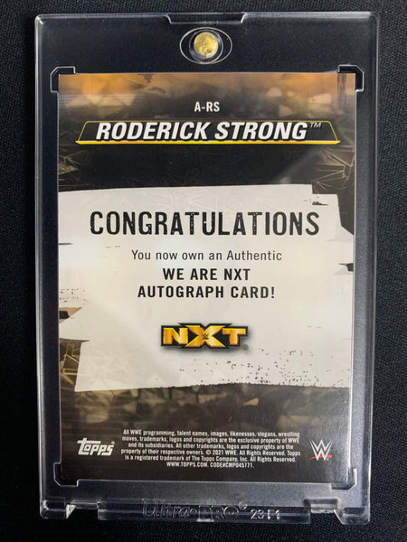 2021 TOPPS WWE NXT WRESTLING #A-RS - RODERICK STRONG AUTHENTIC ON CARD AUTOGRAPH NUMBERED 33/50