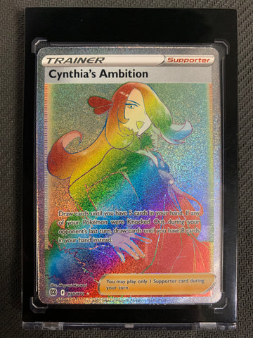 2022 POKEMON SW&SH BRILLIANT STARS CYNTHIA'S AMBITION SECRET RAINBOW RARE 178/172 - PACK FRESH!