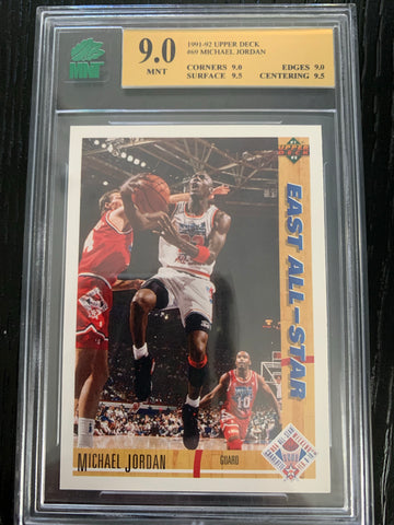 1991-92 UPPER DECK BASKETBALL #69 - MICHAEL JORDAN ALL-STAR GRADED MNT 9.0 MINT