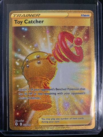POKEMON SW&SH EVOLVING SKIES -  TOY CATCHER GOLD SECRET RARE 233/203