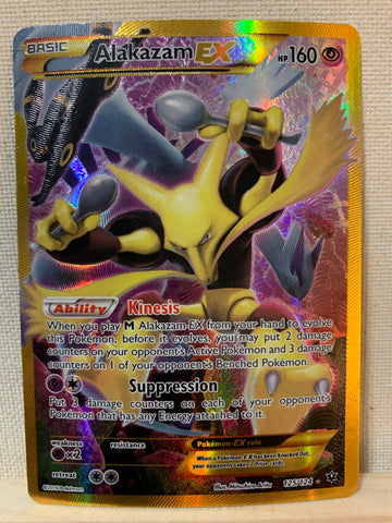 POKEMON XY FATES COLLIDE ALAKAZAM SECRET FULL ART ULTRA RARE CARD 125/124