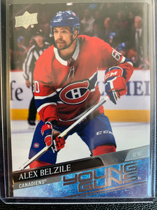 2020-21 UPPER DECK HOCKEY #230 MONTREAL CANADIENS - ALEX BELZILE YOUNG GUNS ROOKIE CARD